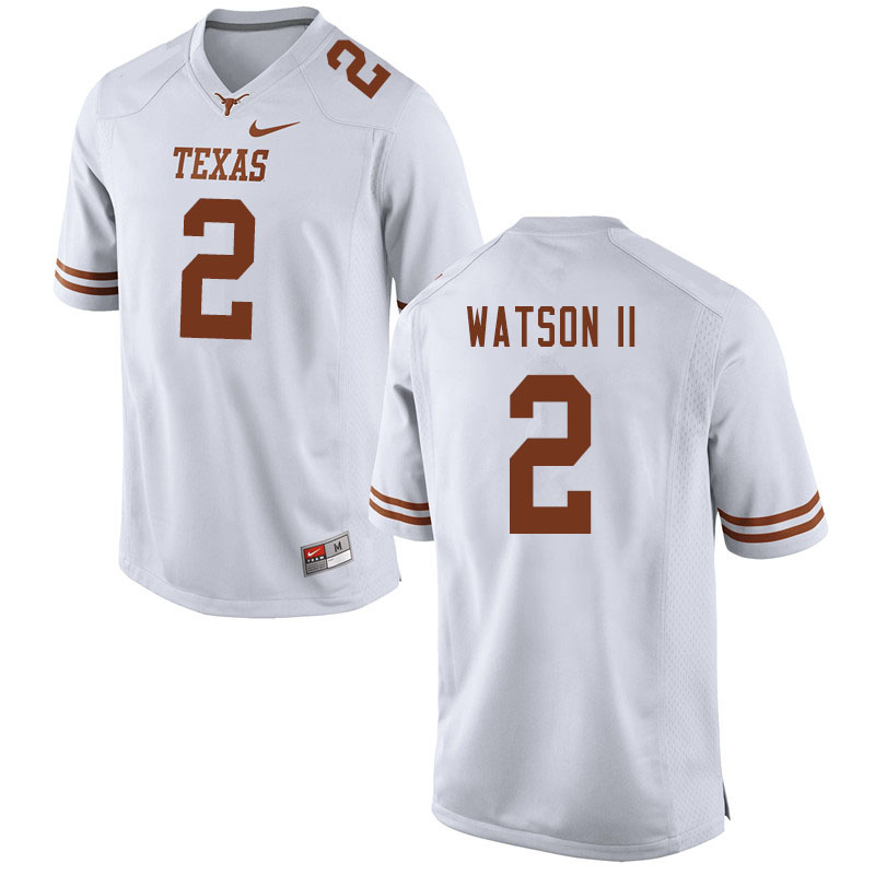 Men #2 Kenyatta Watson II Texas Longhorns College Football Jerseys Sale-White